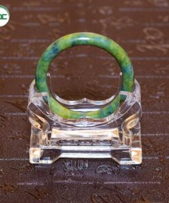 Mộc_ Đế vòng mica tròn hình càng cua trưng bày chuỗi vòng, vòng bản đá phong thủy size 6x8cm