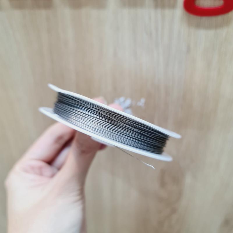 Cuộn Dây Kẽm Làm Mồi Để Xỏ Chuỗi 0,35mm dài khoảng 50 mét Cuộn Dây Kẽm Làm Mồi Để Xỏ Chuỗi