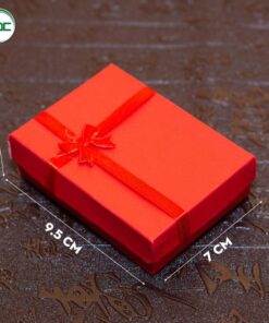 12 Hộp nơ ép trơn hình chữ nhật đựng nhẫn đựng chuỗi đá size 9,5 x 7 x 2,5cm( nhiều màu)