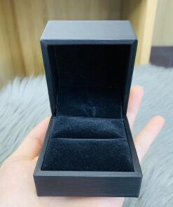 Hộp nhẫn da đỏ và đen sang trọng, phục vụ tặng quà, tặng nhẫn