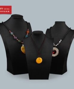 Cổ da trưng bày dây chuyền, vòng cổ cao cấp