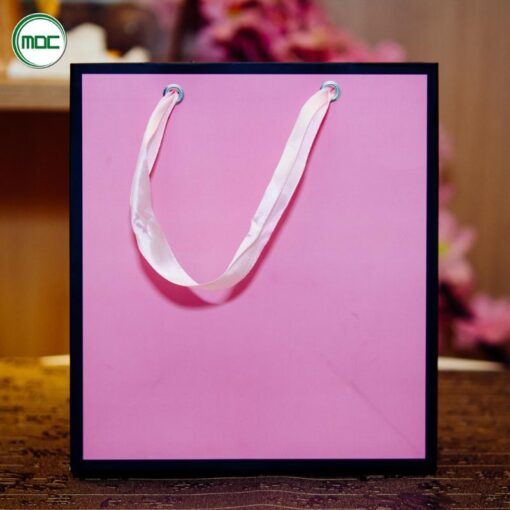 Túi giấy đựng Mỹ phẩm đựng Quà size 20x19x8,5cm màu hồng màu trắng mẫu 29 - Combo 50 túi