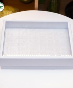 Hộp nhung trưng bày nhẫn nắp kính cao cấp nhiều màu cho lựa chọn (Trắng, Đỏ, Đen, Đỏ Trắng) size 23,5 x 16 x 4cm - Ảnh 7