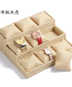Khay gối nhung 3 tầng trưng bày đồng hồ vòng cao cấp và sang trọng