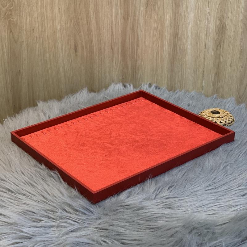 Khay Trưng Bày Dây Chuyền Trang Sức Vải Nhung Lụa Size 35x27x2cm (Không nắp) Khay Trưng Bày Dây Chuyền Trang Sức Vải Nhung Lụa Size 35x27x2cm (Không nắp) - Ảnh 6