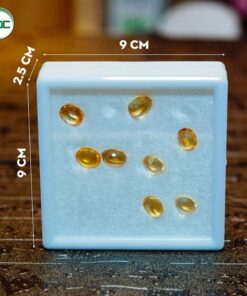Hộp đựng đá quý màu đen màu trắng hình vuông size 9cm - Combo 10 hộp