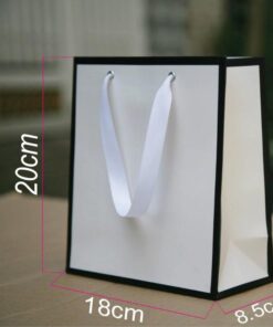 Túi giấy đựng Mỹ phẩm đựng Quà size 20x19x8,5cm màu hồng màu trắng mẫu 29 - Combo 50 túi