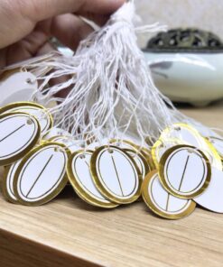 tag viền vàng bầu ghi giá