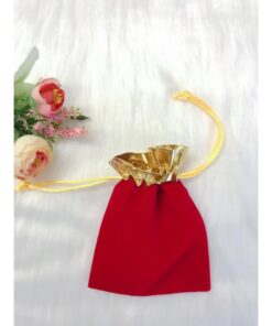 Túi rút nhung (50 túi) size 10x12 cm may mắn màu đỏ loại mịn đẹp