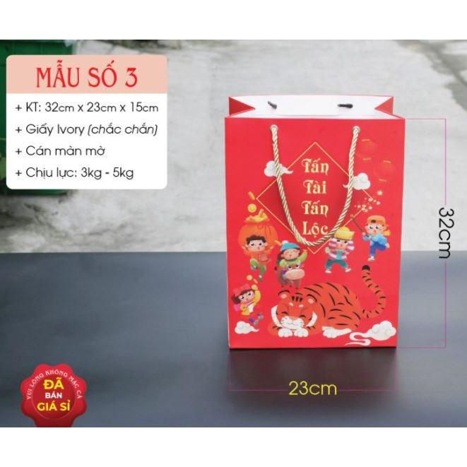 50 túi giấy Tết đứng mẫu 3 đựng quần áo phụ kiện size 31x21x14cm 50 túi giấy Tết đứng mẫu 3 đựng quần áo phụ kiện size 31x21x14cm - Ảnh 5