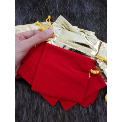 Túi rút nhung (10 túi) 10x12 cm màu đỏ loại mịn đẹp