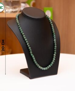 Alternative view of Cổ da trưng bày trang sức, dây chuyển, vòng đeo cổ cao 20cm (đen)