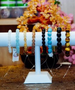 Trụ treo trang chữ T da 1 tầng trưng bày vòng tay trưng bày trang sức cao 14,5cm ngang 24,5cm