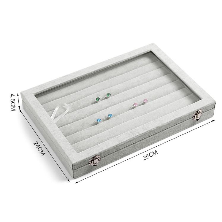 Hộp nhung nắp kính trưng bày mặt dây (MÀU ĐEN) 35x24x4.5cm Hộp nhung nắp kính trưng bày mặt dây (MÀU ĐEN) 35x24x4.5cm - Ảnh 8