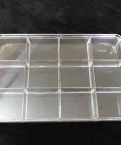 Khay Mica 12 ô đựng phụ kiện, đựng hạt xỏ size 22,5x14,5x3cm