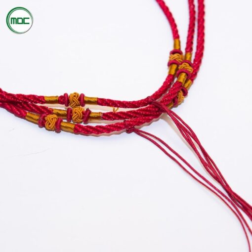 Combo 10 dây đeo cổ phong thủy màu đỏ phối họa tiết vàng sang trọng