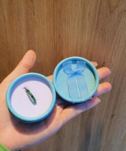 Hộp đựng nhẫn bông tai tròn nhiều màu xinh xắn sang trọng (lốc 12 hộp)
