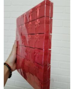 Combo 30 Hộp giấy vuông đựng nhẫn 1 khe CAO CẤP size 3,5x3,5x2,5cm màu đỏ